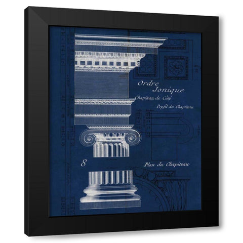 Architectural Rendering II Blueprint Black Modern Wood Framed Art Print by Wild Apple Portfolio
