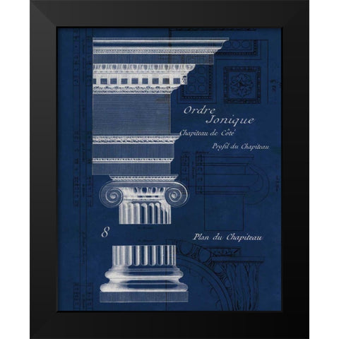 Architectural Rendering II Blueprint Black Modern Wood Framed Art Print by Wild Apple Portfolio