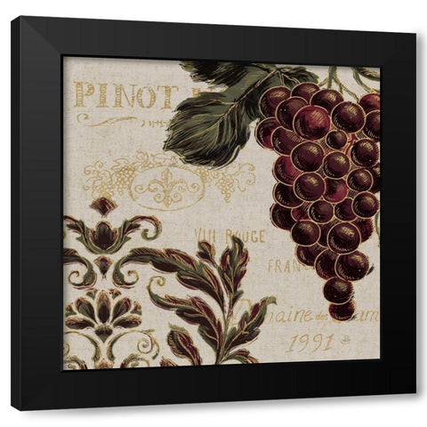 Burgundy III Black Modern Wood Framed Art Print with Double Matting by Brissonnet, Daphne