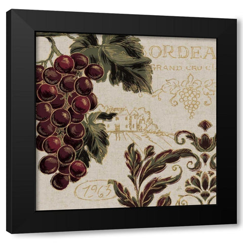 Burgundy II Black Modern Wood Framed Art Print with Double Matting by Brissonnet, Daphne