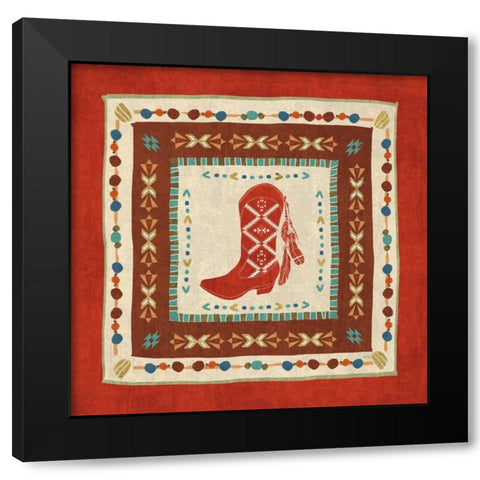 Southwest at Heart Tile II Black Modern Wood Framed Art Print with Double Matting by Charron, Veronique