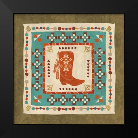 Southwest at Heart Tile III Black Modern Wood Framed Art Print by Charron, Veronique