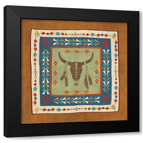 Southwest at Heart Tile IV Black Modern Wood Framed Art Print by Charron, Veronique