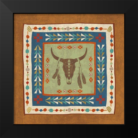 Southwest at Heart Tile IV Black Modern Wood Framed Art Print by Charron, Veronique