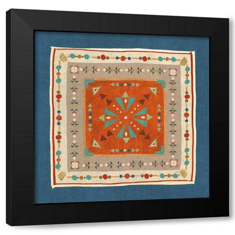 Southwest at Heart Tile V Black Modern Wood Framed Art Print by Charron, Veronique