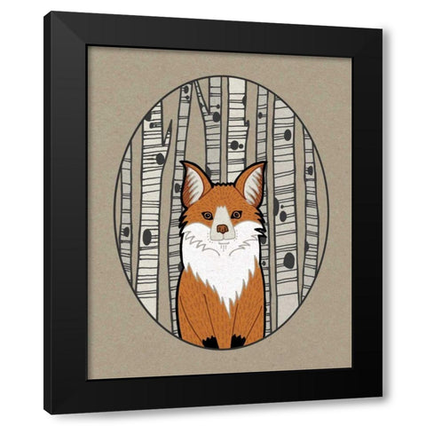 Forest Friends I Black Modern Wood Framed Art Print by DeNeige, Elyse