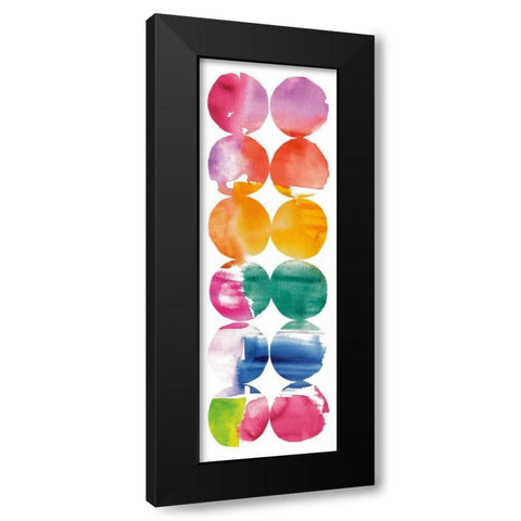 Spring Dots Panel II Black Modern Wood Framed Art Print with Double Matting by DeNeige, Elyse