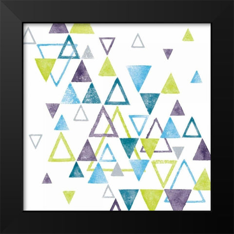 Triangle Tumble I Black Modern Wood Framed Art Print by Hershey, Moira