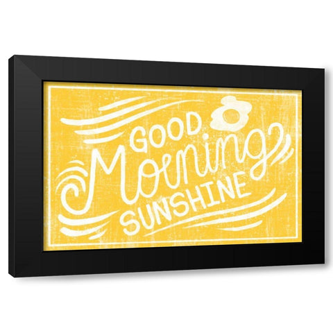 Good Morning Sunshine Black Modern Wood Framed Art Print with Double Matting by Hilsaca, Cleonique