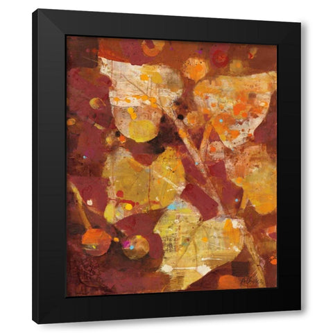 Heart Shaped Leaves I Black Modern Wood Framed Art Print by Hristova, Albena