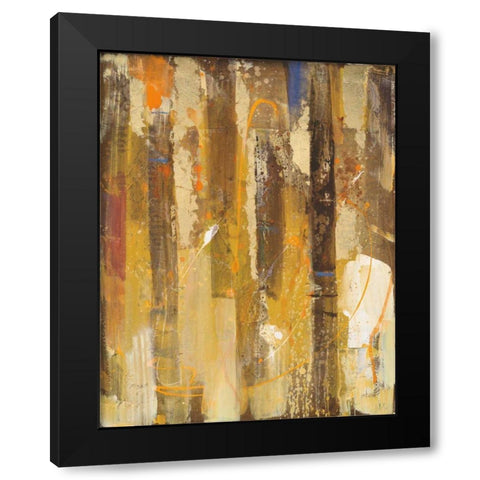 Golden Forest I Black Modern Wood Framed Art Print by Hristova, Albena
