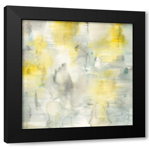 Summer Shower Black Modern Wood Framed Art Print with Double Matting by Nai, Danhui