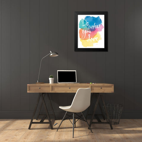 Aurora Love Black Modern Wood Framed Art Print by Schick, Mike