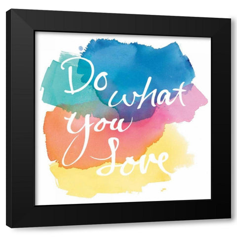 Aurora Love Sq Black Modern Wood Framed Art Print by Schick, Mike