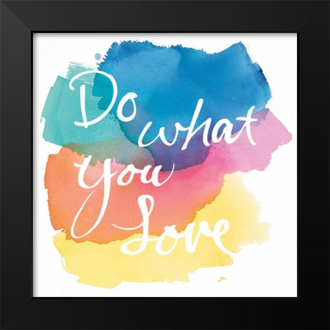 Aurora Love Sq Black Modern Wood Framed Art Print by Schick, Mike