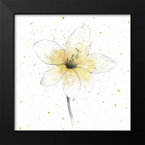 Gilded Graphite Floral II Black Modern Wood Framed Art Print by Tillmon, Avery