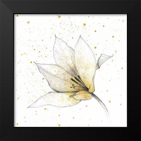 Gilded Graphite Floral IX Black Modern Wood Framed Art Print by Tillmon, Avery