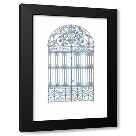English Garden I Black Modern Wood Framed Art Print with Double Matting by Wild Apple Portfolio