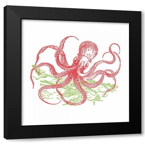 Sea Brights II Black Modern Wood Framed Art Print by Wild Apple Portfolio