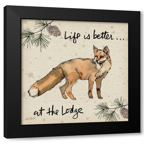 Lodge Life V Black Modern Wood Framed Art Print with Double Matting by Tavoletti, Anne