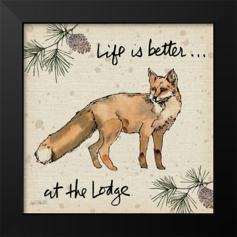 Lodge Life V Black Modern Wood Framed Art Print by Tavoletti, Anne