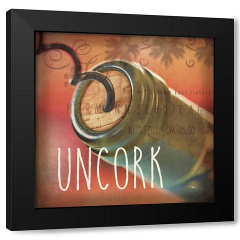 Wine Collage IX Black Modern Wood Framed Art Print with Double Matting by Pela Studio