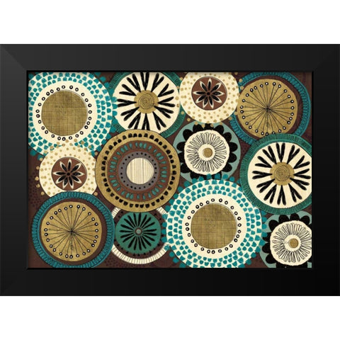Spice Road I Blue Black Modern Wood Framed Art Print by Charron, Veronique