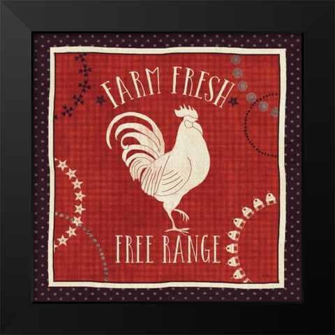 Little Red Farm I Black Modern Wood Framed Art Print by Charron, Veronique