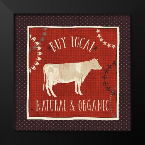 Little Red Farm III Black Modern Wood Framed Art Print by Charron, Veronique