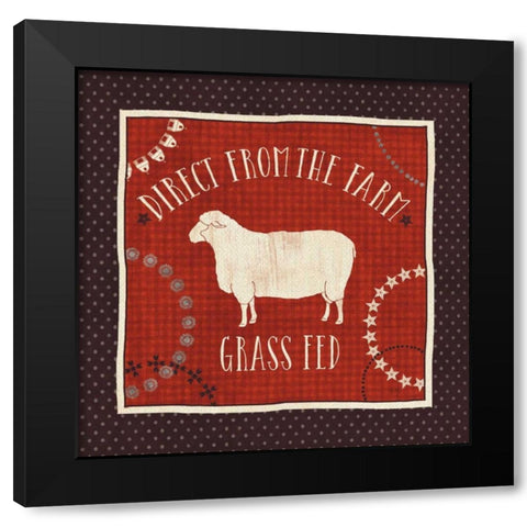 Little Red Farm IV Black Modern Wood Framed Art Print by Charron, Veronique
