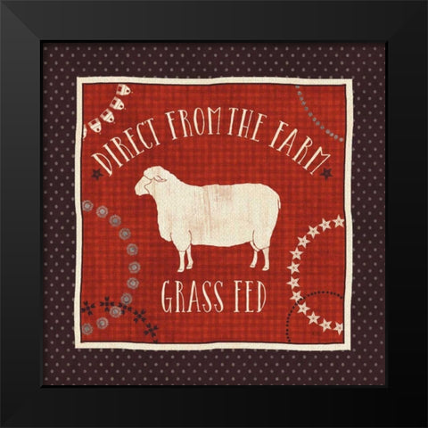 Little Red Farm IV Black Modern Wood Framed Art Print by Charron, Veronique