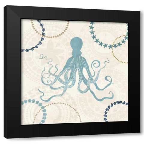 Undersea Blue I Black Modern Wood Framed Art Print by Charron, Veronique