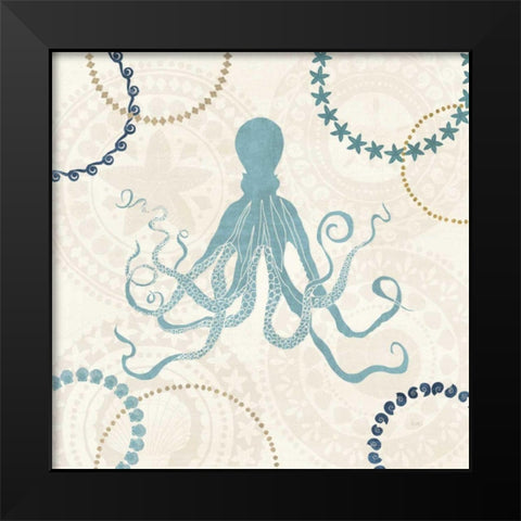 Undersea Blue I Black Modern Wood Framed Art Print by Charron, Veronique