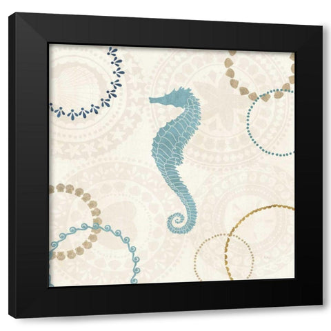 Undersea Blue II Black Modern Wood Framed Art Print with Double Matting by Charron, Veronique