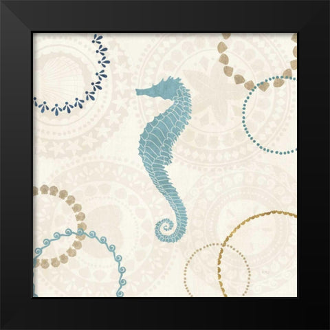 Undersea Blue II Black Modern Wood Framed Art Print by Charron, Veronique