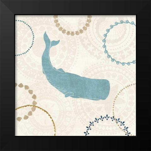 Undersea Blue III Black Modern Wood Framed Art Print by Charron, Veronique