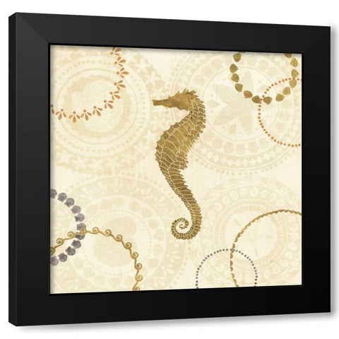 Undersea Gold II Black Modern Wood Framed Art Print with Double Matting by Charron, Veronique