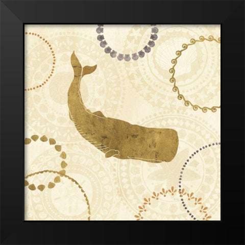Undersea Gold III Black Modern Wood Framed Art Print by Charron, Veronique