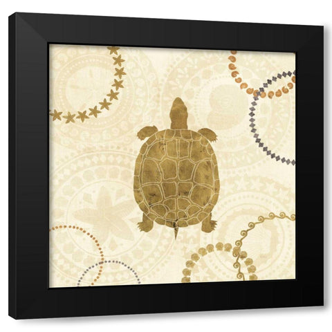 Undersea Gold IV Black Modern Wood Framed Art Print by Charron, Veronique
