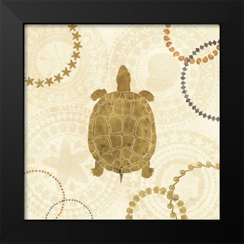 Undersea Gold IV Black Modern Wood Framed Art Print by Charron, Veronique