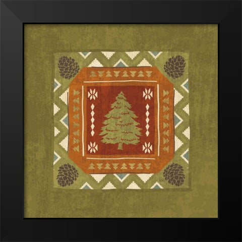 Lodge Resort Tile III Black Modern Wood Framed Art Print by Charron, Veronique