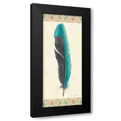 Feather Tales V Black Modern Wood Framed Art Print by Brissonnet, Daphne