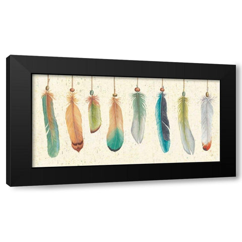 Feather Tales VIII Black Modern Wood Framed Art Print by Brissonnet, Daphne