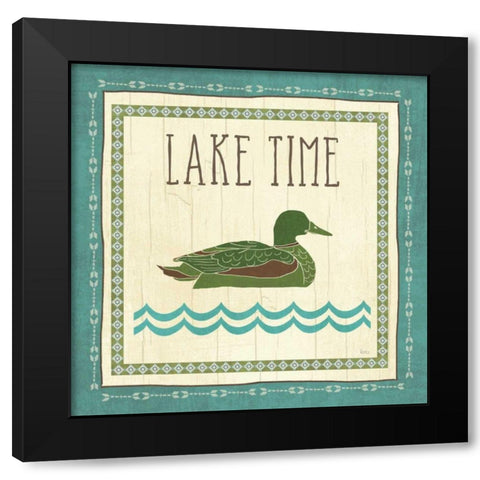 Lake Retreat II Black Modern Wood Framed Art Print with Double Matting by Charron, Veronique