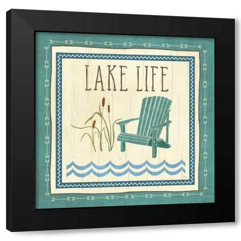 Lake Retreat IV Black Modern Wood Framed Art Print with Double Matting by Charron, Veronique