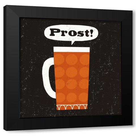 Craft Beer Prost Black Modern Wood Framed Art Print by Mullan, Michael