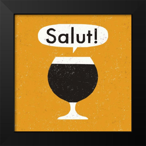 Craft Beer Salut Black Modern Wood Framed Art Print by Mullan, Michael