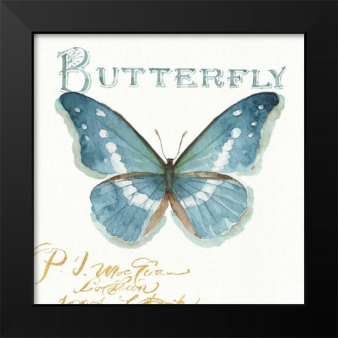 My Greenhouse Butterflies II Black Modern Wood Framed Art Print by Audit, Lisa