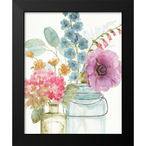 Rainbow Seeds Flowers VIII Black Modern Wood Framed Art Print by Audit, Lisa