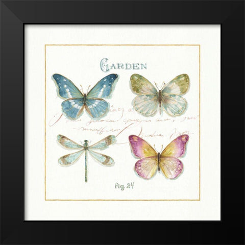 Rainbow Seeds Butterflies IV Black Modern Wood Framed Art Print by Audit, Lisa